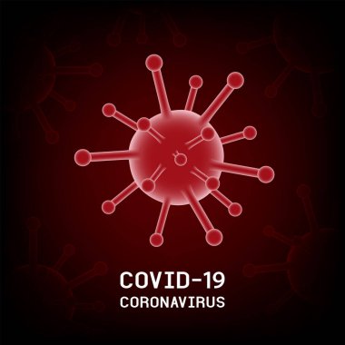 COVID-19 Coronavirüs 'ü imzalayın. Vektör illüstrasyonu.