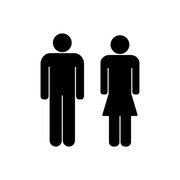 Mann Und Frau Unterzeichnen Vektorsymbol Flachem Stil Auf Weißem Hintergrund — Stockvektor