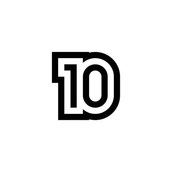 10号图标的设计 矢量说明 — 图库矢量图片