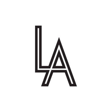 Los Angeles 'ın ilk logo simgesi. Modern tipografi tasarım şablon elementleri