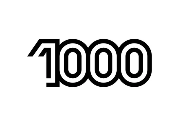 1000 Vektor Ikonja Vektorillusztráció — Stock Vector