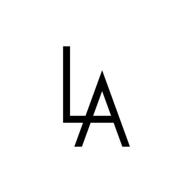 Los Angeles 'ın ilk logo simgesi. Modern tipografi tasarım şablon elementleri