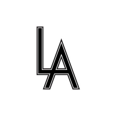 Los Angeles 'ın ilk logo simgesi. Modern tipografi tasarım şablon elementleri