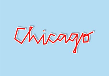 Chicago el yazısı, 3D izometrik efektli..