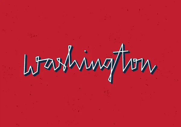 Washingtoner Schriftzug Mit Isometrischem Effekt Vektorillustration — Stockvektor