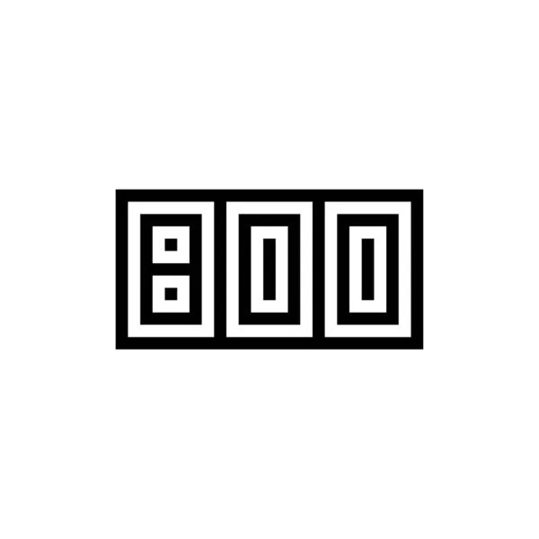 Siyah Beyaz Arkaplanı Olan 800 Numaralı Simge Tasarımı Vektör Illüstrasyonu — Stok Vektör