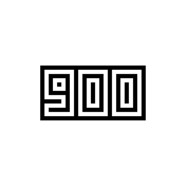 900 아이콘 디자인에 있습니다 일러스트 — 스톡 벡터