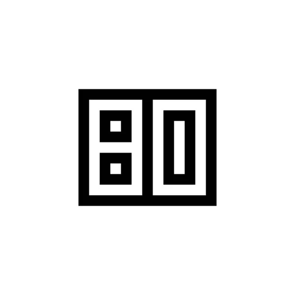 Nummer Icon Design Mit Schwarz Weißem Hintergrund Vektorillustration — Stockvektor