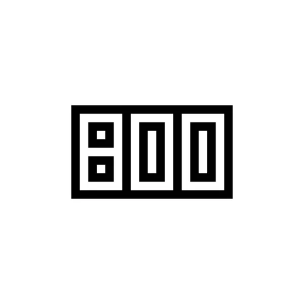 Design Ícone Número 800 Com Fundo Preto Branco Ilustração Vetorial — Vetor de Stock