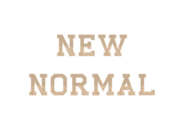Novo Texto Normal Com Papel Marrom Sobre Fundo Branco — Fotografia de Stock