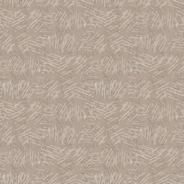Elle çizilmiş kırık şebeke çizgileri pürüzsüz desen. Modern çizim kahverengi, gri, ekru nötr tonlarda. Ev dekorasyonu, moda, zakka kırtasiye, duvar kağıdı için her yere basılmış. Vektör örneği yineleniyor.