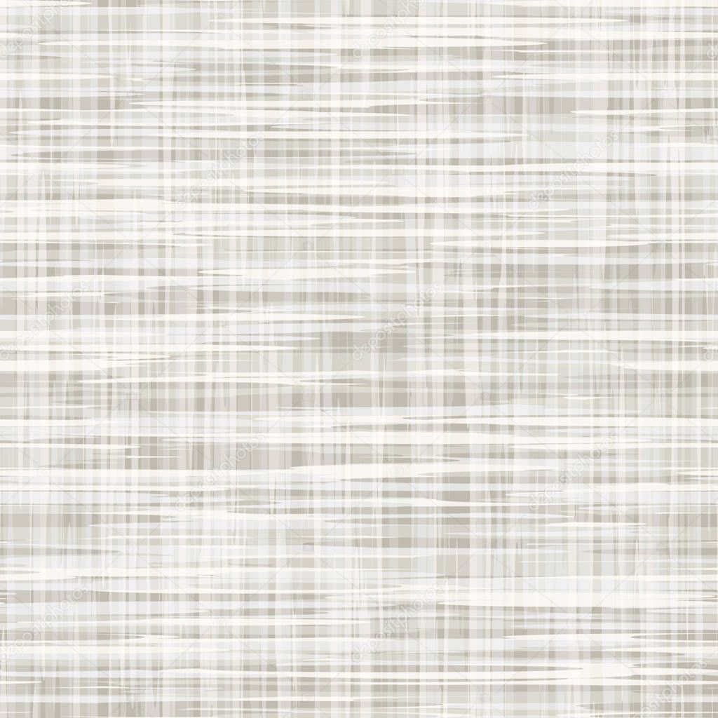 Natural Gray White French Linen Texture Background. Flax Fibre Seamless Pattern. Organic Yarn Close Up Weave Fabric for Wallpaper, Sack Cloth Packaging, Canvas . Vector EPS10 Repeat Tile