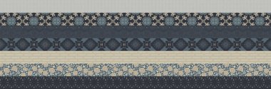 Intarsia Örgü Çizgili Değişken Sınır Arkaplanı. Kış İskandinav Kusursuz Düzeni. İndigo Mor Heather Harmanlanmış Doku Kesimi. Karmaşık Yamalı Efekt Tekstil Melanj Bayrak Kurdelesi. Vektör Eps 10