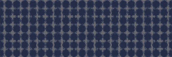 Masculine Bleach Dot Stripe Knitted Marl Border Background. Winter Nordic Seamless Pattern. Indigo Blue Jean Knit Stitch Faded Texture. Tie Dye Effect Textile, Melange Banner Ribbon. Vector Eps 10 — Stock Vector