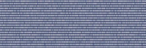 Tejer Gris Marl Textura Frontera sobre Fondo de brezo variado. Denim Blue Blended Line Seamless Pattern. Para cinta de tela de lana, estandarte textil nórdico, borde de mezcla de melange triblend. Vector Eps 10 — Archivo Imágenes Vectoriales
