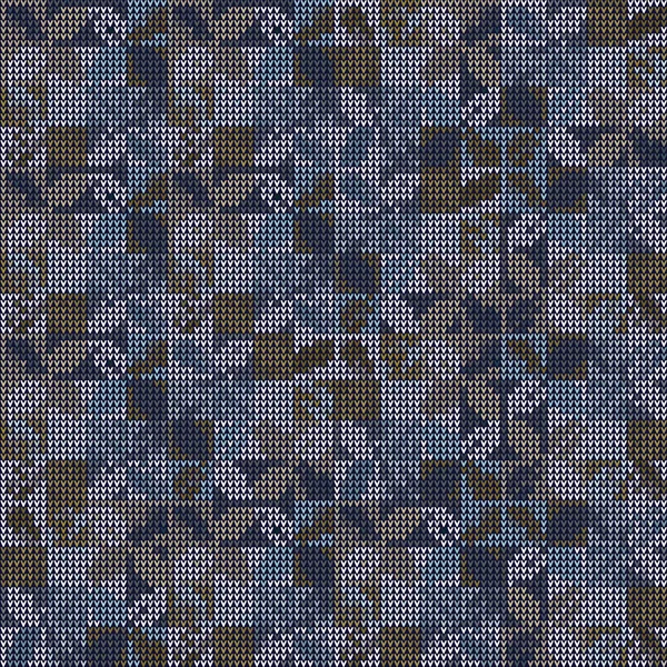 Bleekmiddel Gebreid Marl Variegated Heather Texture Achtergrond. Denim Gray Blue Blended. Vervaagd zuur wassen naadloos patroon. Voor wollen stof, Tie Dye Effect Textile, Melange All Over Print. Vector Eps 10 — Stockvector