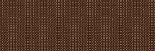 Σκούρο Καφέ Knit Stitch Stripe Border Texture Ιστορικό Απρόσκοπτη Μοτίβο — Διανυσματικό Αρχείο