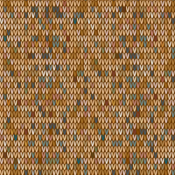 Braun Meliertem Heidekraut Tweed Textur Hintergrund Decke Stich Nahtlose Muster — Stockvektor
