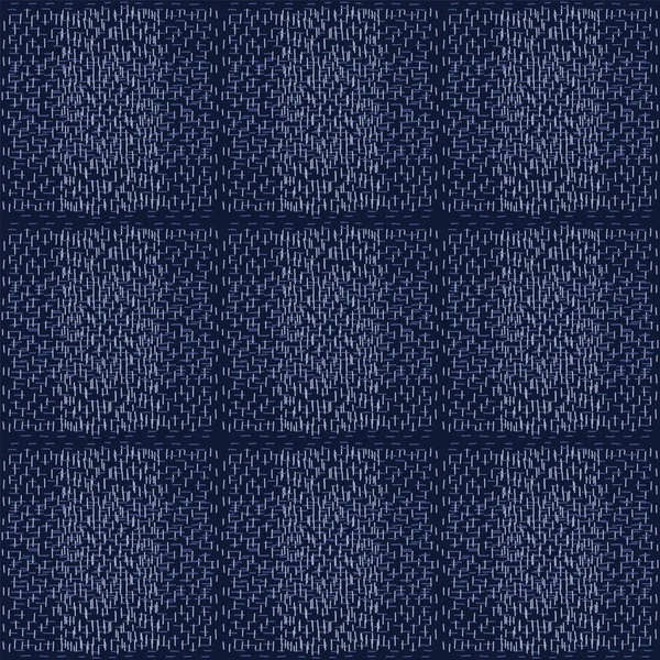 Patch Boro Tissu Kantha Vecteur Modèle Darning Brodery Needlework Contexte — Image vectorielle