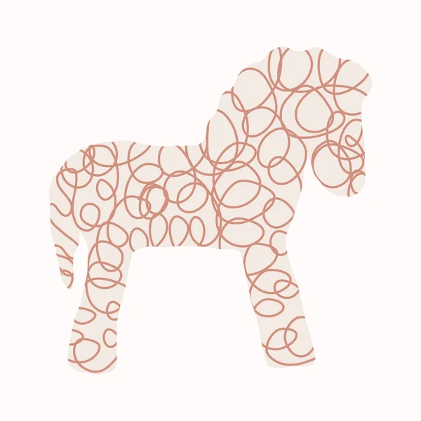 Adorable Dessin Animé Vectoriel Sans Doublure Zebra Standing Clip Art — Image vectorielle