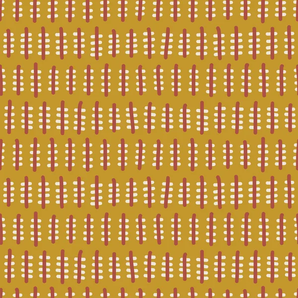 Kantha Bordado Stitches Vector Textura Decorativo Indian Needlework Padrão Sem —  Vetores de Stock