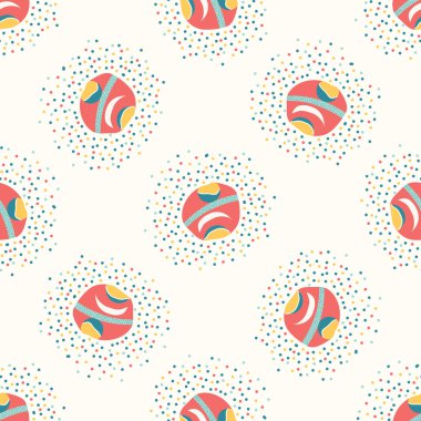 Parmak izi vektörü dokusunun her yerinde lekesiz benekler var. Modern Kesim Kolaj El Çizim Çemberi. Soyut Benek Deseni Arkaplanı tekrarlanıyor. Çocuklar için Ay Işığı. Vektör Duvar Kağıdı Eps 10