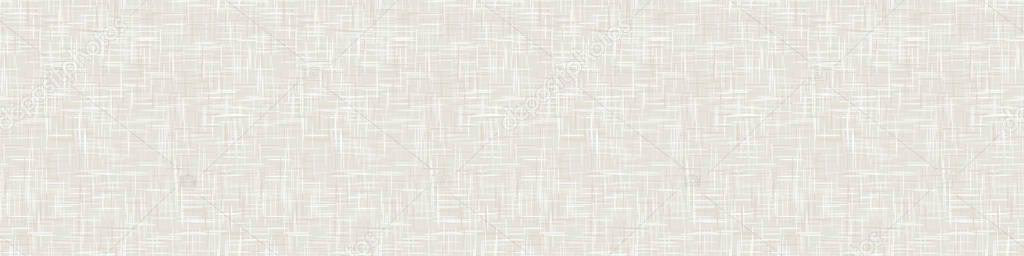 Natural White Gray French Linen Texture Background. Old Ecru Flax Fibre Seamless Pattern. Organic Yarn Close Up Weave Fabric for Wallpaper, Ecru Beige Cloth Packaging Canvas. Vector EPS10 Repeat Tile