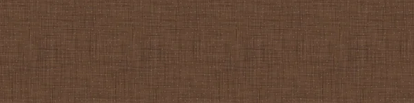 Dark Brown French Linen Texture Border Background Старий Ecru Flax Fibre Seamless Pattern. Органічний ярн "Yarn Close Weave Fabric Tribbon Banner". Sack Cloth Packaging, Canvas Edging Вектор Епс10 — стоковий вектор