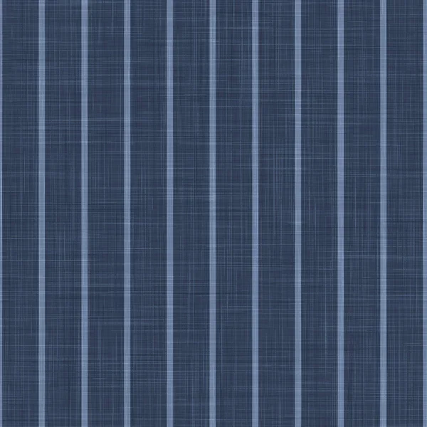 Μπλε Chambray Pinstripe φόντο υφής. Κλασικό μοτίβο Preppy Shirting Stripe Seamless. Close Up Weave Suit Ύφασμα σε Denim Ticking για ταπετσαρία, Ανδρική Fashion Apparel. Vector Eps10 Επανάληψη πλακιδίων — Διανυσματικό Αρχείο