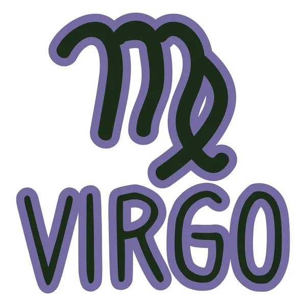 Virgo Star Sign Zodiac Symbol Clip Art Mystic Esoteric Astrological — Stock Vector