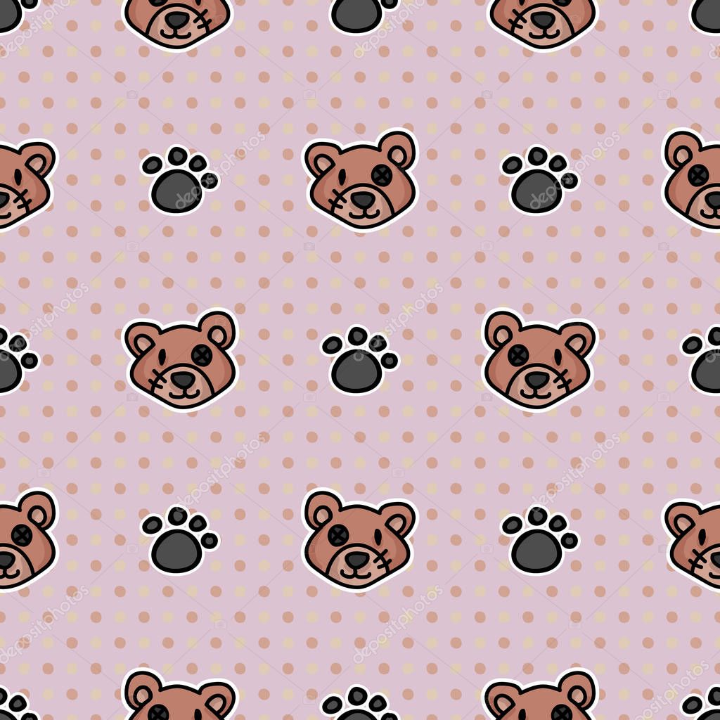 button eyed teddy bear