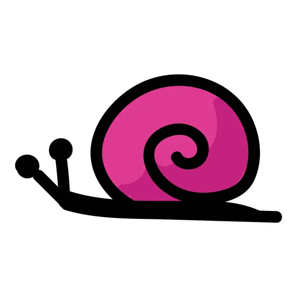 Mignon Clip Art Simple Escargot Doodle Mollusques Dessinés Main Faune — Image vectorielle