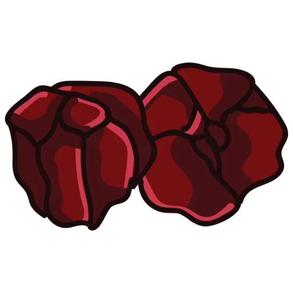 Garnet cristal pedra de nascimento para janeiro clip art. Pedra mística preciosa ordem para data de aniversário. Doodle ilustração tesouro vermelho na cor plana. Vetor esotérico isolado EPS 10 . —  Vetores de Stock