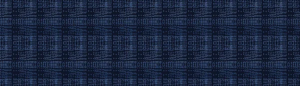 Bordado Boro Patch Kantha Vector Border Pattern Aguja Asiática Seamless — Archivo Imágenes Vectoriales