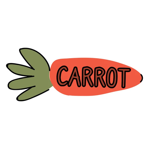 Bonito Cartoon Cenoura Vegetal Com Clipart Vetor Texto Produtores Artesanais —  Vetores de Stock