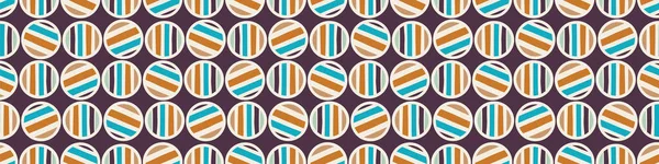 Mid Century Vector Modern Vintage Pattern Border Background Polka Dot — Archivo Imágenes Vectoriales