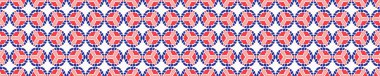 Yaz vektörü mozaik klasik beyaz arka planda beyaz mavi. Eski model denizci tarzı, pürüzsüz sınır deseni. Geometrik gelişme motifi. Dekoratif stilize kurdele kesme kenarı.