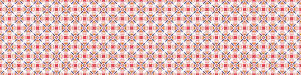 Verão Vetor Mosaico Clássico Azul Vermelho Fundo Banner Branco Vintage — Vetor de Stock