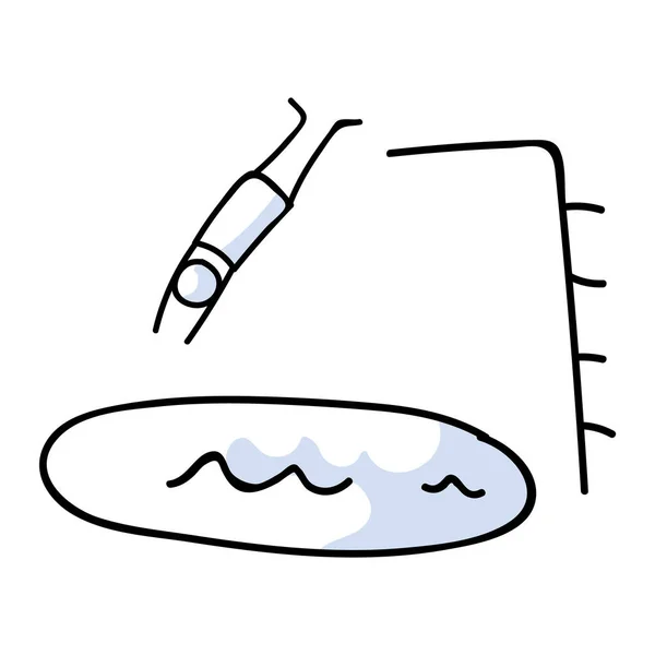 可爱的杆形潜水者跳入游泳池病媒群 勇敢的运动员跳板 手绘休闲假日图解 Eps — 图库矢量图片