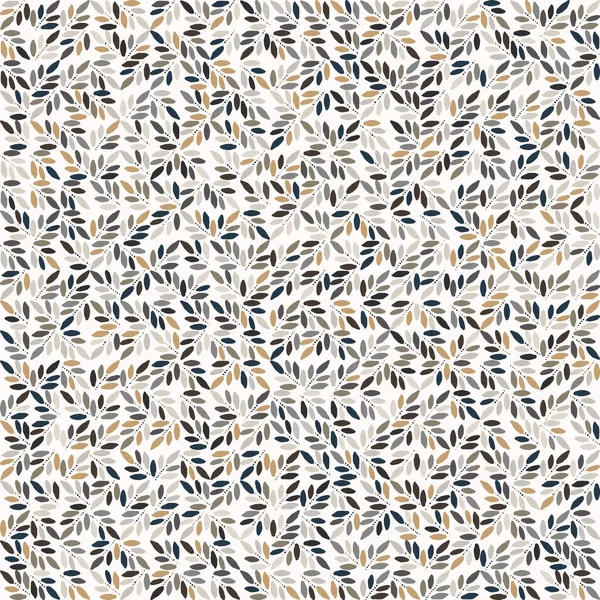 Karalama yaprağı mozaik etki vektör dokusu. Erkeksi geometrik dikişsiz melanj deseni. El yapımı düzensiz eğrelti otu arka planı. Kalıplı klasik mavi kahverengi hippi izin izi örneği.