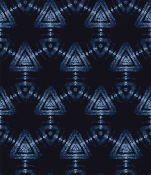 Shibori Tie Dye Indigo Blue Texture Background (en inglés). Blanqueado hecho a mano resistirse patrón sin costura. Textil de efecto de paño orgánico. Classic Japanese or Indonesian All Over Print (en inglés). Vector repetición de baldosas Eps 10 — Archivo Imágenes Vectoriales