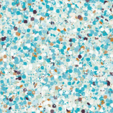 Yoğun paketlenmiş Organik Terazzo Doku Özgeçmişi. Soyut Makro Fırça Darbesi Kusursuz Desen. Her yeri boyayalım. Kusurlu, düzensiz benekli, tekrarlayan kumaş parçaları. Vektör Eps 10