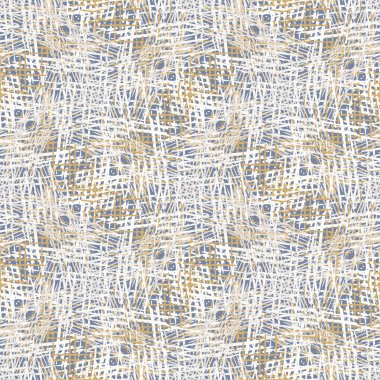 Grey french linen vector texture seamless pattern. Brush stroke grunge ornamental woven abstract background. Country farmhouse style textile. Irregular distressed marks all over print in gray blue.
