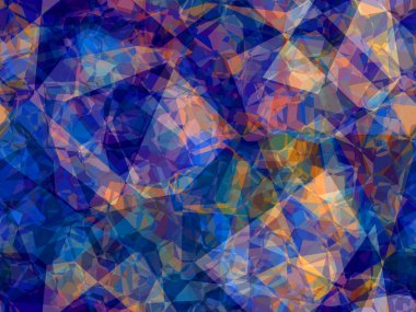 Canlı, boyalı, soyut, çokgen, pürüzsüz desen. Canlı dijital saykodelik gökkuşağı renk arkaplan dokusu. Dijital çoklu renk çeşitlendirme biçimi. Grafiksel raster tekrarlama kumaşı. 