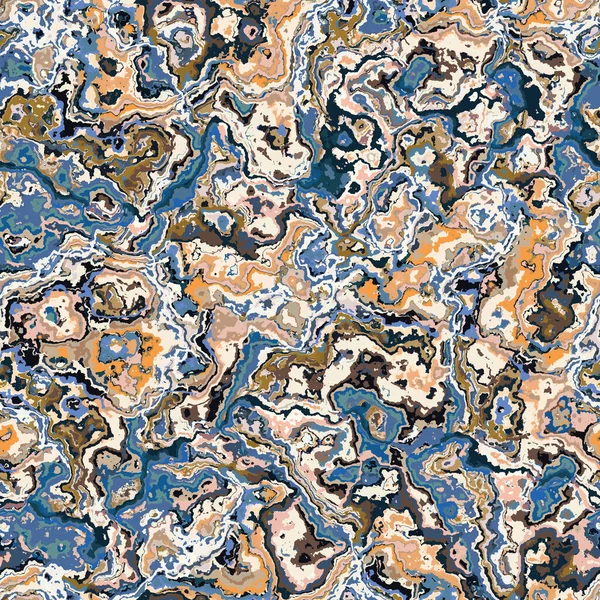 Vibrant painterly mineral stone effect texture seamless pattern. Vivid marbled rock color backdrop texture. Variegated semi precious ink paint macro close up. Graphic agate raster repeat swatch