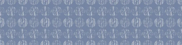 Francia kopott elegáns stilizált dotty vektor textúra határ háttér. Fehér kék polka pont texturált zökkenőmentes banner minta. Modern kék melange szalag széle. Marl foltos kör stílusú washi szalag szegély — Stock Vector