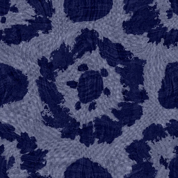 Latar belakang tekstur efek boro teranyam biru indigo. Orang jepang tak berperikemanusiaan mengulangi pola batik. Motif Daisy tertekan mengikat pemutih pewarna. Asia wagara seluruh tekstil kimono. Cetak kain yang dipakai — Stok Foto
