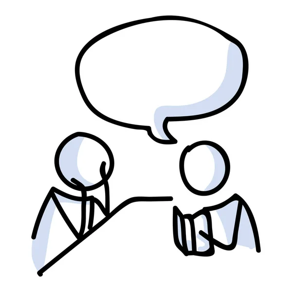 Çubuk şekilleri metin kabarcığı vektör clipart ile sohbet tarihleri. Dostlar arasında Pictogram ile konuşma balonu iletişimi. Bir tarih çizelgesinde iki çubuk adam. 