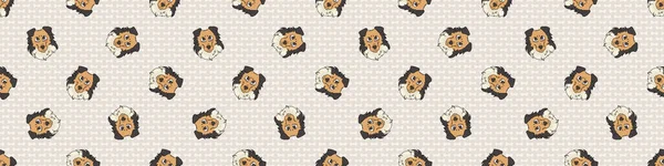 El çizimi şirin, sert, çoban köpeği suratlı, kusursuz sınır desenli. Safkan, evcil köpek geçmişi. Köpek sever tüylü washi kurdelesi. Köpek kulübesi EPS 10. 