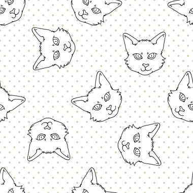 Şirin tek renkli çizgi film Bombay kedi yüzlü, doğrusuz çizgili vektör deseni. Soylu kedicik, evcil kedi soyundan geliyor. Kedi sever siyah Asyalı safkan her yerde parmak izi var. Kedi EPS 10. 